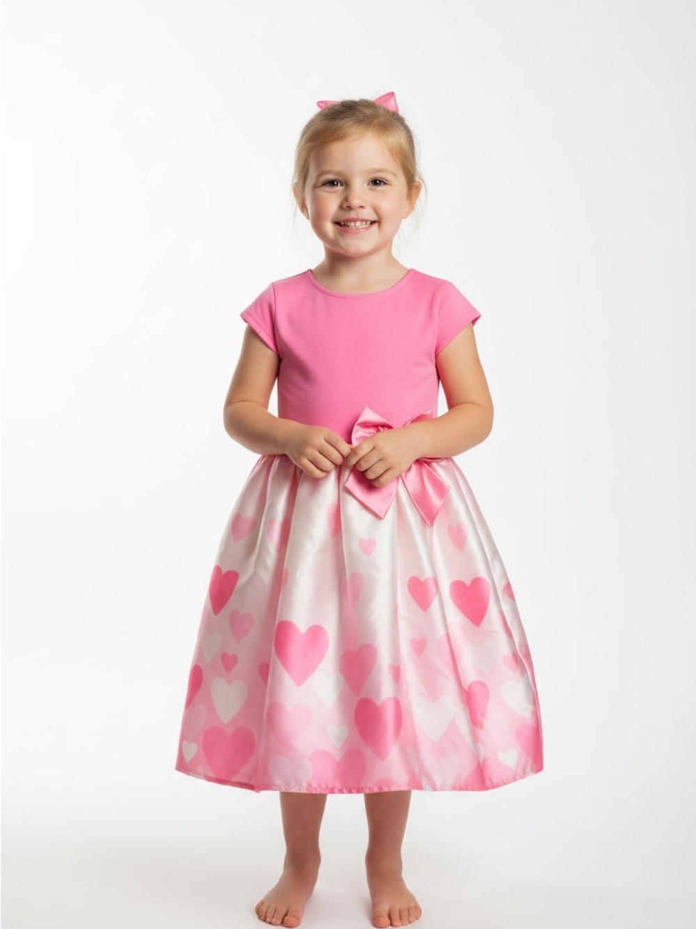 H&M Girls Bright Pink Basic Tee
